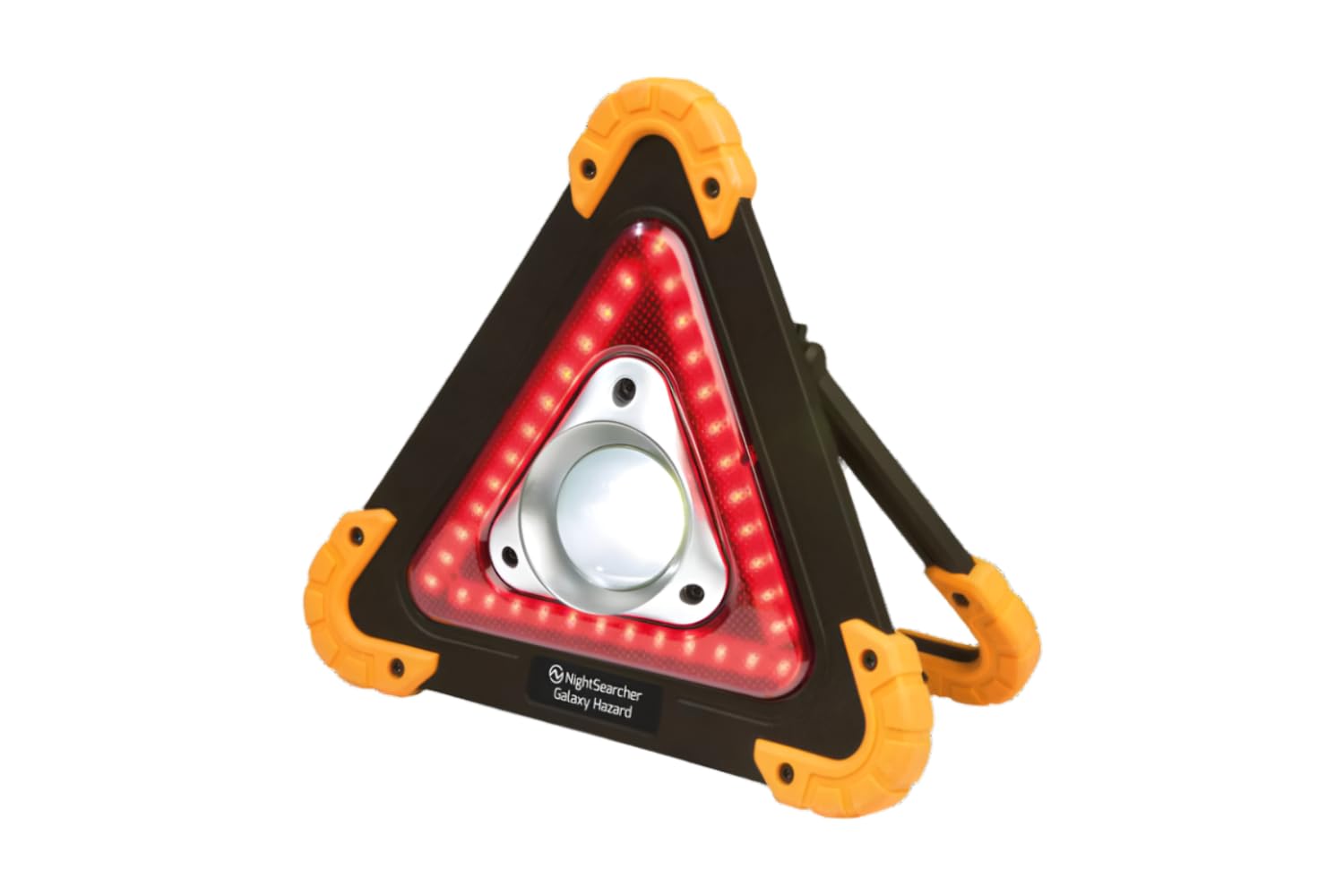 NightSearcher Galaxy Hazard – A Compact, Heavy Duty, and Foldable Rechargeable LED Hazard Warning and Safety Triangle with USB Power Bank