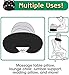 H HOMEWINS Travel Pillow for Kids,Cute Animal Neck Pillow for Boys Girls,Soft Neck Head Chin Support Pillow,Travel Accessories for Airplane, Car, Train,Recline (Black cat)