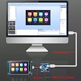 DONGKER 3.2" IPS LCD Resistive Touch Panel 340x320 Serial Port HMI Embedded view 2