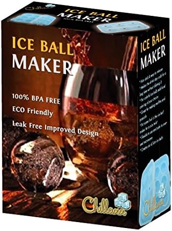 Chillaxx Whiskey Ice Ball Maker, 6x4.5cm Silicone Ice Ball Mold- Lifetime Guarantee