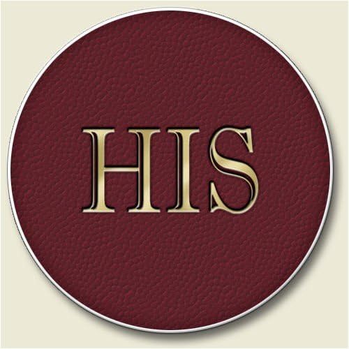 AutoCoaster ~ His~ Tile Drink Coaster for car cupholder ~ code 492