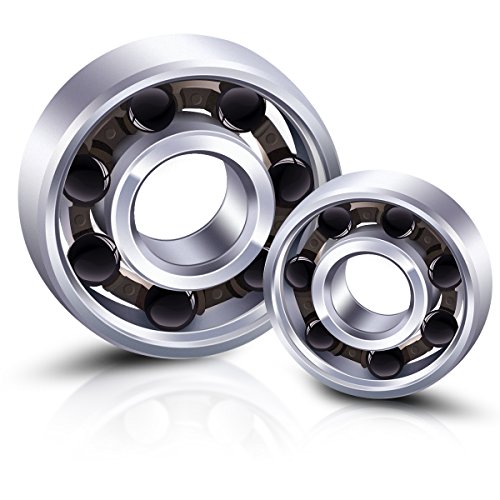 BC Precision CTS002 608-608ZZ Ceramic Skateboard Bearing, Perfect for Fidget Spinner Toy, 7 mm Width, 8 Si3N4 (Pack of 2) (Best Bearings For Fidget Spinners)