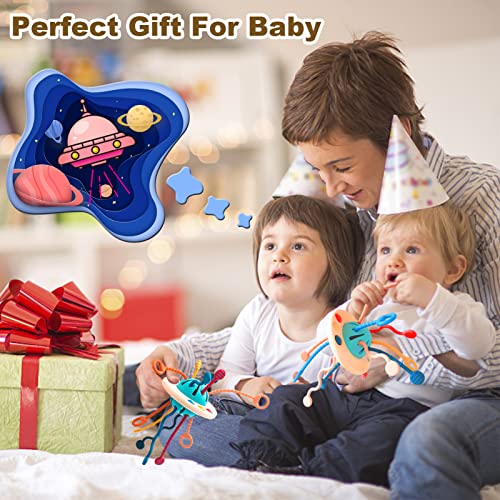 Travel Toys for 1 Year Old Boys GirlsUFO Food Grade Silicone Pull