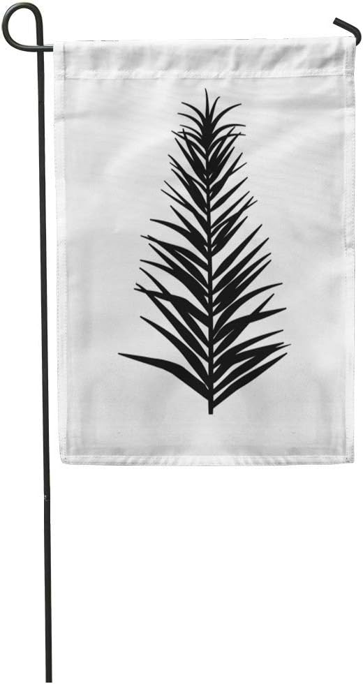 no brands Decoration Flag The Vectorized Drawing of Palm Leaf and Written Phrase Sunday Thick Fabric Double Sided Home Garden Flag 12 x 18 Inch
