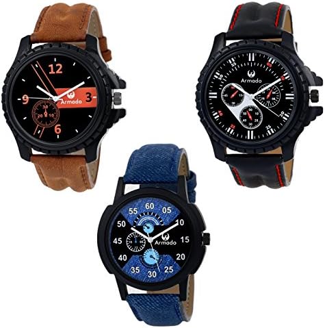 Armado Analogue Black::Blue Dial for Men Watch