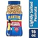 PLANTERS Lightly Salted Dry Roasted Peanuts, 16 oz. Resealable Jar | Peanut Snack | Great Movie Snack, Active Lifestyle Snack and Party Size Snack | Protein Snack | Kosher Peanuts