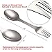 Avery Barn 6pc All-In-One Camping Utensils Cutlery Set - Spork Stainless Steel - Survival Gear Supplies for Backpacking Hiking Compact Mess Kit - 3-in-1 Fork Knife Spoon with Travel Case