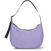 Medium Nylon Crossbody Crescent Bag: Slouchy Style Shoulder Casual with Adjustable Strap