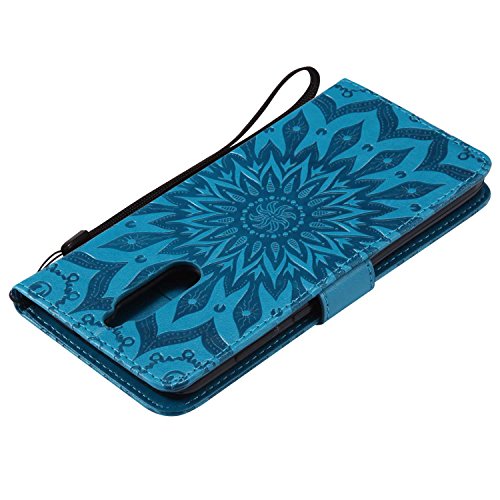 Case Huawei Mate 10 Lite, Bear Village Leather Case Inner Stand Function Card Slot Flip Cover, Flip Phone Protective Case for Huawei Mate 10 Lite (#6 Blue)