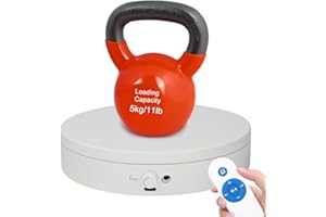 ComXim Knob Speed Adjustment Remote Control Motorized Rotating Display Stand 3d scanner Electric Turntable rotating platform for Photography Shows,Jewelry,Watch,3D Models,Support AAA & charging