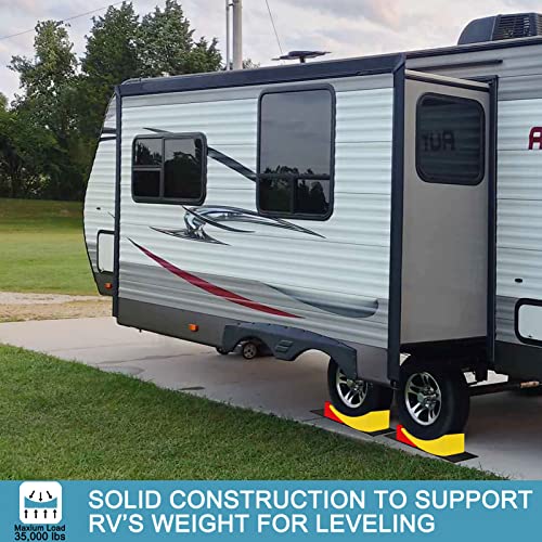 EXCELFU Camper Leveler 2 Pack, Camper Leveling Kit Includes Two Curved