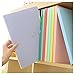 FHEAL Expanding File Folders 5 Pockets Plastic Expandable File Jackets A4 Letter Size,4 Color Accordion Folder Document Holder for School Office Travel