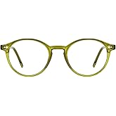 TIJN Blue Light Blocking Glasses Men Women Vintage Thick Round Rim Frame Eyeglasses