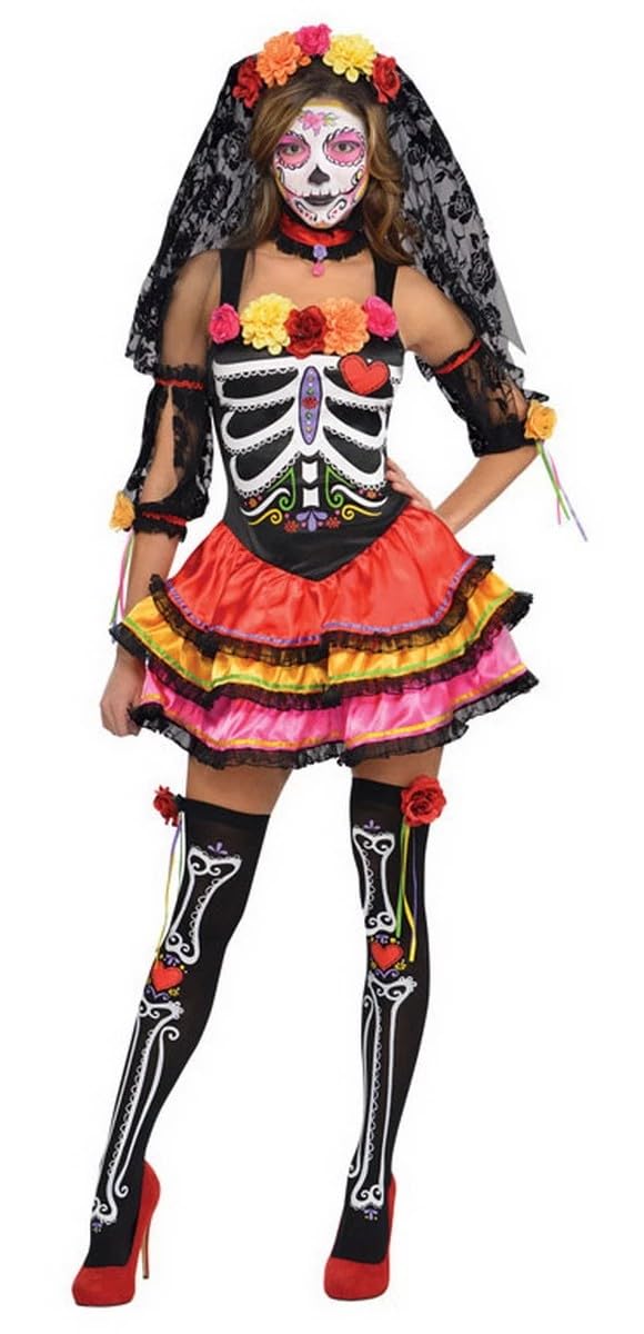 (PKT) (Fix 75/50) (844569-55) Adult Ladies Day Of The Dead Señorita Costume (Small)