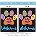 Toland Home Garden 112670 Welcome Paws- Black Paw Print Flag 12x18 Inch Double Sided Paw Print Garden Flag for Outdoor House Cat Dog Flag Yard Decoration