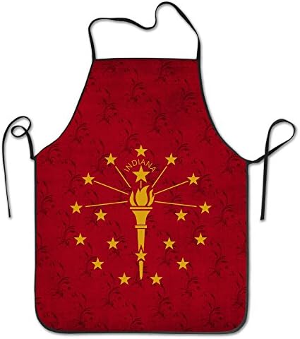 Indiana State Flag Torch Logo Waterdrop Cooking Kitchen Aprons For Women£¬Men Or Chef