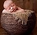 AiXiAng Newborn Baby Photo Props Basket Infant Photography Prop Handmade Woven Round Basket