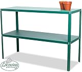 Lacewing 118cm 2 Tier Greenhouse Staging Potting Bench Tool Storage Rack view 5