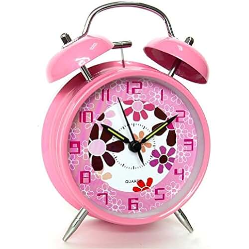 girls alarm clock pink