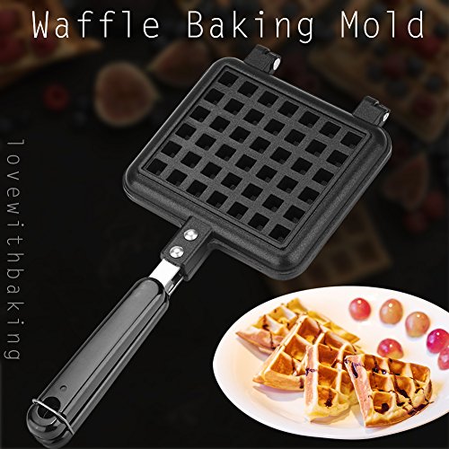 Non Stick Waffle Iron 30 x 14.5cm, Waffle Maker Pan No Noxious or
