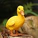 Brave Tour Resin Crafts Realistic Mini Yellow Duck Chicken Figure, Landscape Animal Ornaments, Garden & Yard Decoration, Outdoor Statue (Yellow Duck)