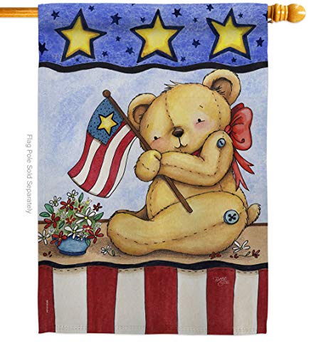 Breeze Decor - Pat Bear Americana - Everyday Patriotic Impressions Decorative V…