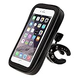 N.ORANIE Waterproof Phone Mount Holder for Bike Bicycle Motorcycle Handlebar Shockproof Bag Case for Cell Phones (Black XL Size)
