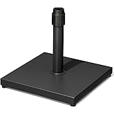 JOINHOM 45lbs Patio Umbrella Base - Heavy Duty Outdoor Patio Market Umbrella Stand for Deck, Poolside, Balcony, Wind-Resistant Design,Black