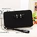 Phone clutch wallet,Charminer Women's Phone Package Bow Long Section Clutch 5.5 Inch Phone Wallets Case Hasp Long Purse Clutches Leather Wallet for Iphone Samsung Black