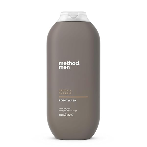 METHOD MEN BODY WASH, CEDAR + CYPRESS, PARABEN AND PHTHALATE FREE, 18 FL OZ (PACK OF 1)