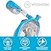 Seaview 180° GoPro Compatible Snorkel Mask- Panoramic Full Face Design. See More With Larger Viewing Area Than Traditional Masks. Prevents Gag Reflex with Tubeless Design (Aqua, S/M)