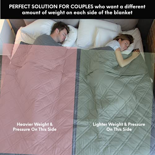 HomeSmart Split Weight King Size Weighted Blanket [The Original Split