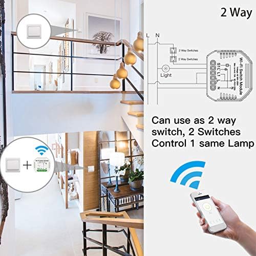 WiFi Momentary Inching Relay Selbsthemmendes Schaltermodul WiFi Enable APP Fernbedienung Kompatibel mit Alexa Google Home Smart Home Automatisierungsmodul