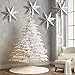 Paper Snowflake Lantern Decoration (Winter White 7-Point Snowflake Luminary) - Perfect for Winter Weddings, Christmas Holiday, Frozen Birthday Party & Home Decor