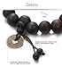 Jstyle 2 Pcs 11mm Wood Bead Bracelet for Men Women Tibetan Buddhist Prayer Link Cool