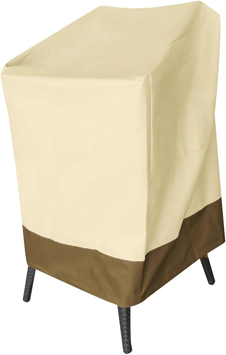Vanteriam Outdoor Furniture Water-Resistant Patio Bar Chair & Stool Cover, 2 Pack : Garden & Outdoor