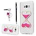 for Samsung Galaxy S8 Plus Case, Creative Love Heart Glow in The Dark Dynamic Heart Quicksand Liquid Clock Hourglass Transparent Liquid Soft Glitter TPU Case for Samsung Galaxy S8 Plus, Hot Pink