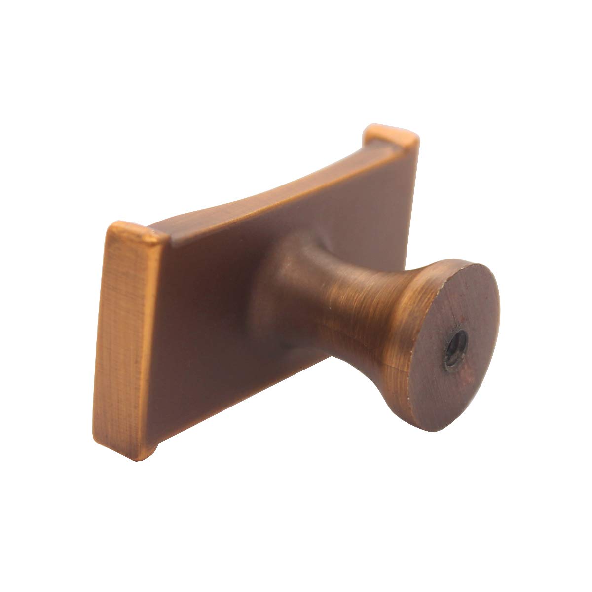 NiceShop16 6 Pack Vintage Style Metal Cabinet Knobs Zinc Alloy Small Rectangle Cupboard Drawer Handles Pulls for Kitchen Cupboard Bedroom Dresser Bathroom Furniture Door (Brown)