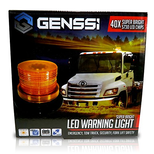 GENSSI LED Beacon Strobe Light Roof Tow Truck 3 Function 40 SMD Flashing Amber - Thumbnail 4