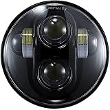 5.75 inch Daymaker LED Headlight DOT Bulbs Lights Kit for Harley Davidson Dyna Street Bob Super Wide Glide Low Rider Night Rod Train Softail Deuce Custom Sportster Iron 883 Motorcycle Headlamp Black