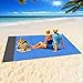 Mumu Sugar Sand Free Beach Blanket, Large Oversized Waterproof Quick Drying Ripstop Nylon Compact Outdoor Beach Mat Best Sand Proof Beach Mat for Travel, Camping, Hiking and Music Festivals(82” X79”)