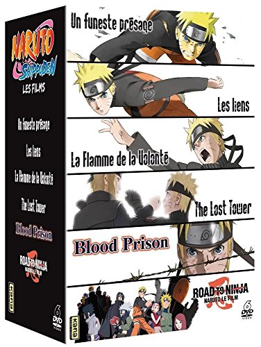 Naruto Shippuden - Les 6 films : Un Funeste présage + Les Liens + La Flamme de la volonté + The Lost Tower + Blood Prison + Road to Ninja
