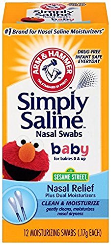 Simply Saline Baby Nasal Swabs, 12 Count (Pack of 4)