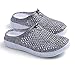 welltree Women's Lightweight Mesh Clog Quick Drying Garden Shoes Grey 8.5 B(M) US Women / 39