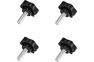 BSWAN 4 Pack M8 x 25mmThread Replacement Star Hand Knob Tightening Screw for Umbrella Base Replacement (4 Pack)