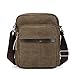 Eshow Men's Small Canvas Crossbody Everyday Messenger Bag Shoulder Bag Daypack Body
