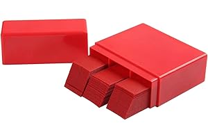 VOCADOK Dental Articulating Paper Double Sided Bite Articulating Paper 100 Micron Film Doubled Side 55 x 18 x 0.1mm for Adults and Children (Red 300Pcs)