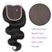 Brazilian Virgin Hair 3 Bundles with Closure Brazilian Body Wave 8A 100% Unprocessed Human Hair bundles With Lace Closure Natural Black Color by YAVVE (18