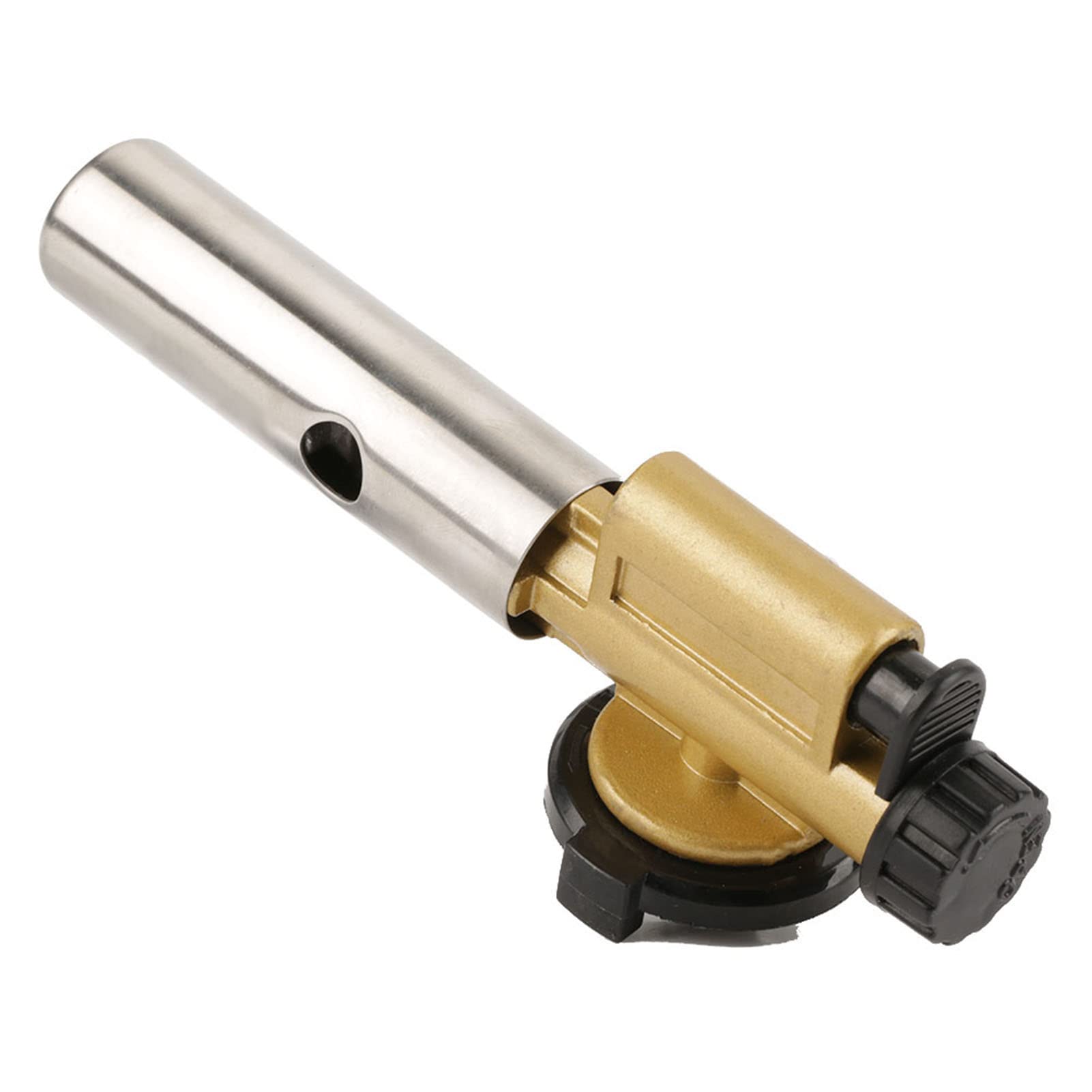 Blow Torch 14.5cm Stainless Steel Gas Torch, Adjustable Fire Power Gas Torch for Outdoor Kitchen BBQ Camping Cooking Welding