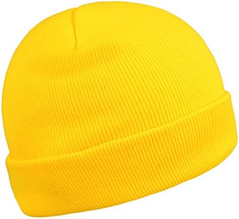 Timol Beanie Hats Knit Warm Skull Caps Cuffed Beanies For Men and Women (Yellow)